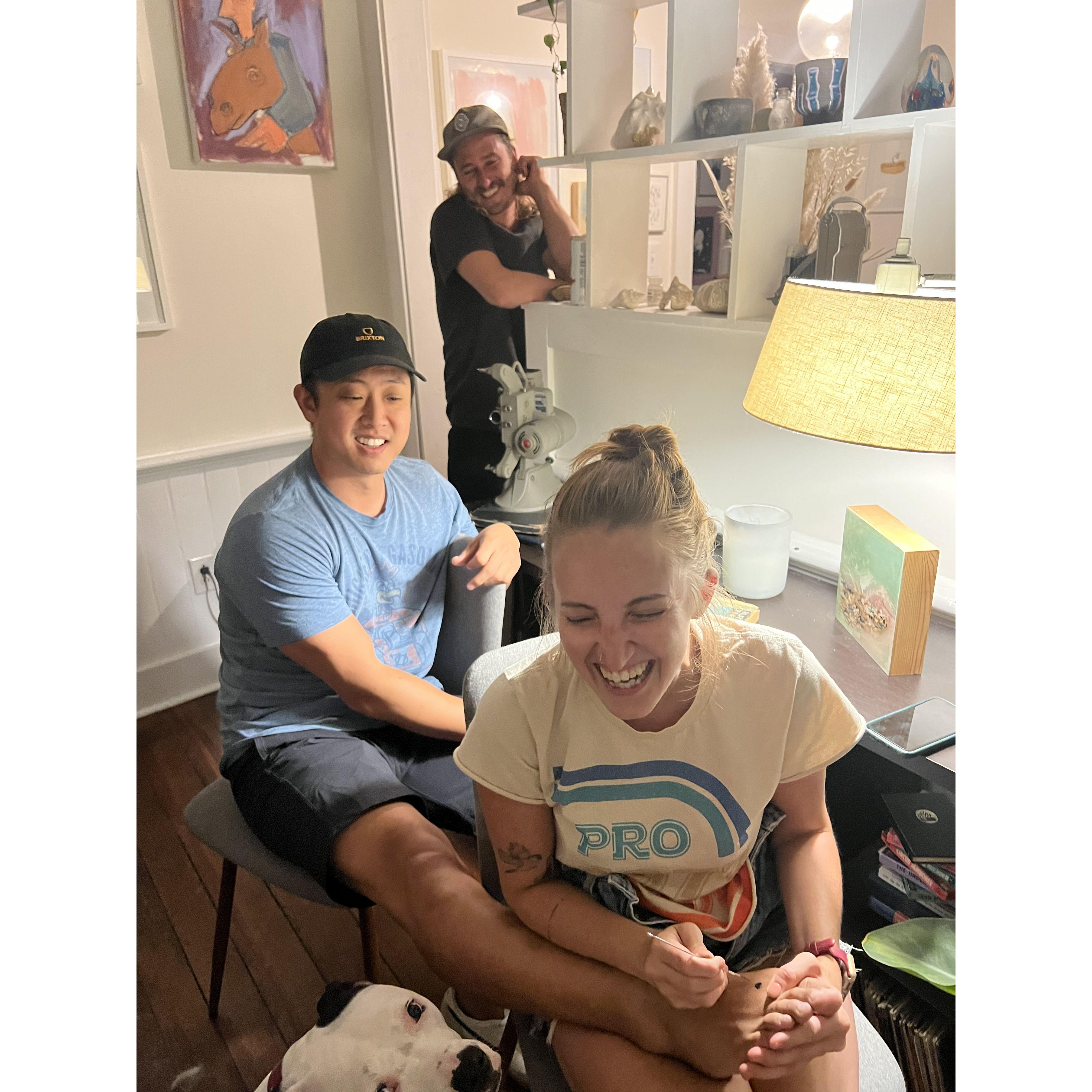 Johns first tattoo! Don't try this at home I'm clearly a professional.