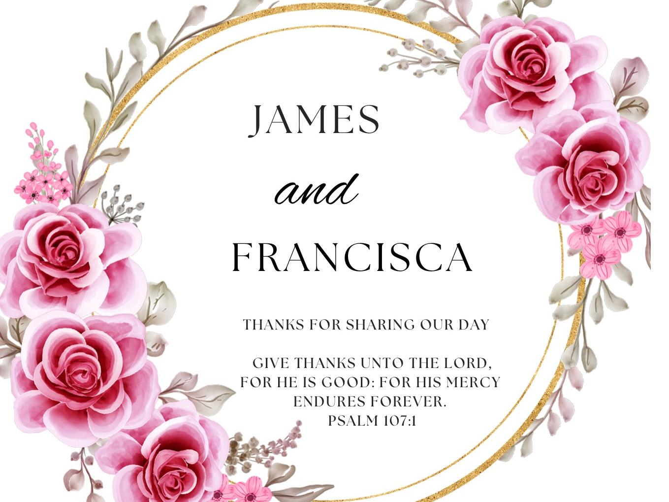 The Wedding Website of JAMES KWESI SAM and FRANCISCA ASARE-BEDIAKO