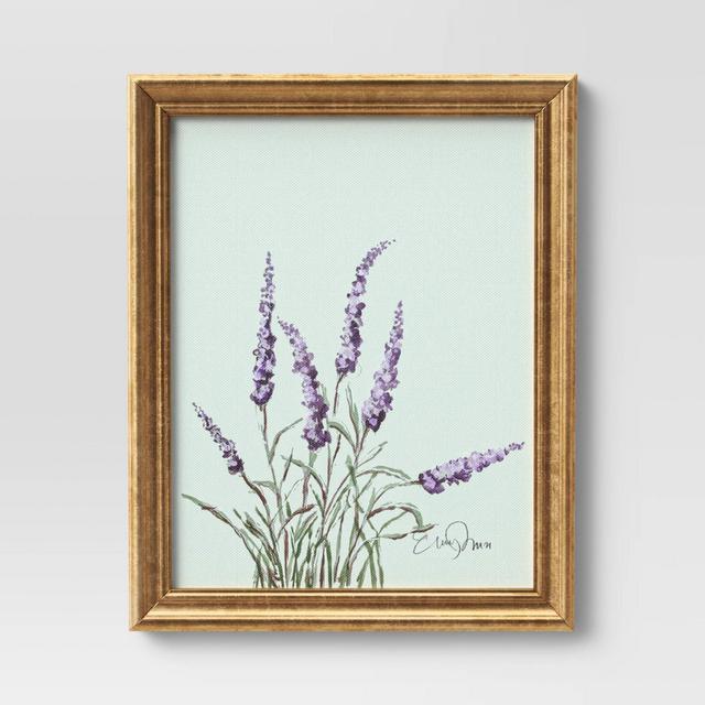 8" x 10" Floral Framed Wall Canvas Green - Threshold™