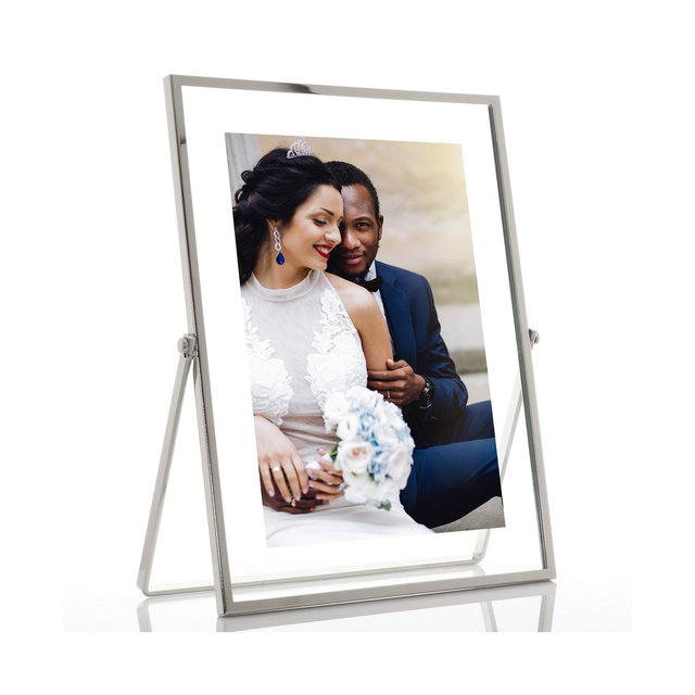 Metal Easel Float Picture Frame, 5" x 7"