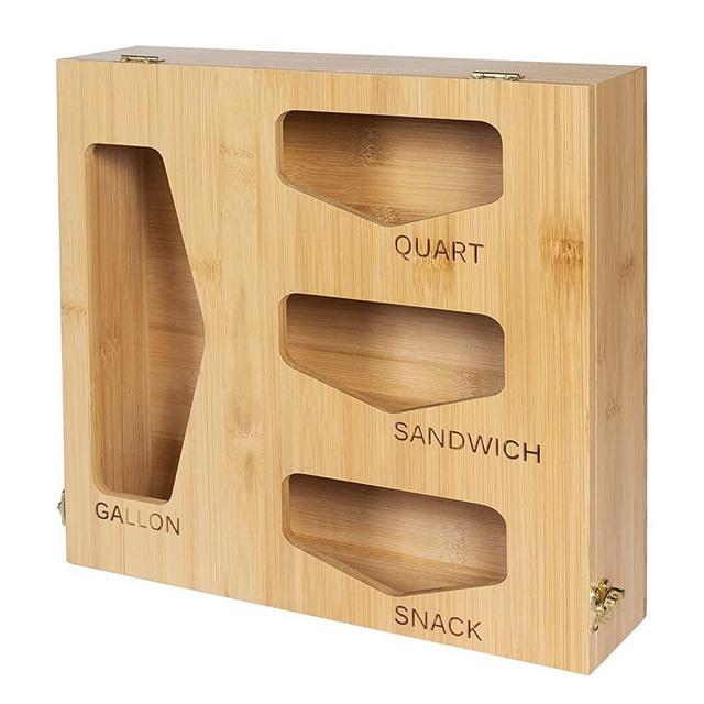 With Slider Quart Box Food Storage Bag Organizer for Bamboo Ziplock Bag Organizer for Drawer, Sandwich Bag Organizer for Drawer for Bamboo Ziplock Bag Storage Organizer and Plastic Bag Organizer