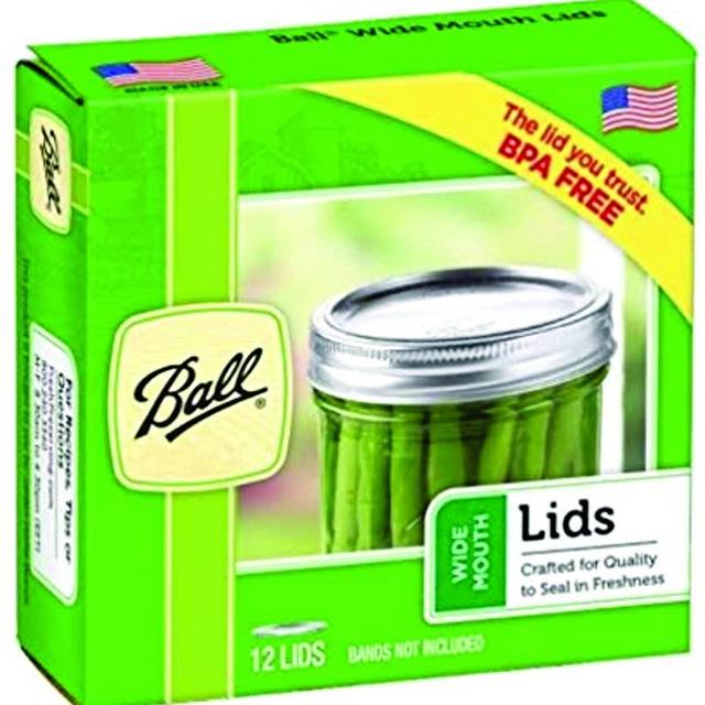 Ball Wide Mouth 64 oz half gallon mason Jars with Lids and Bands 6-Pack  bundled With, KangarooBands Jar Opener, and Package Of Jar Labels Canning