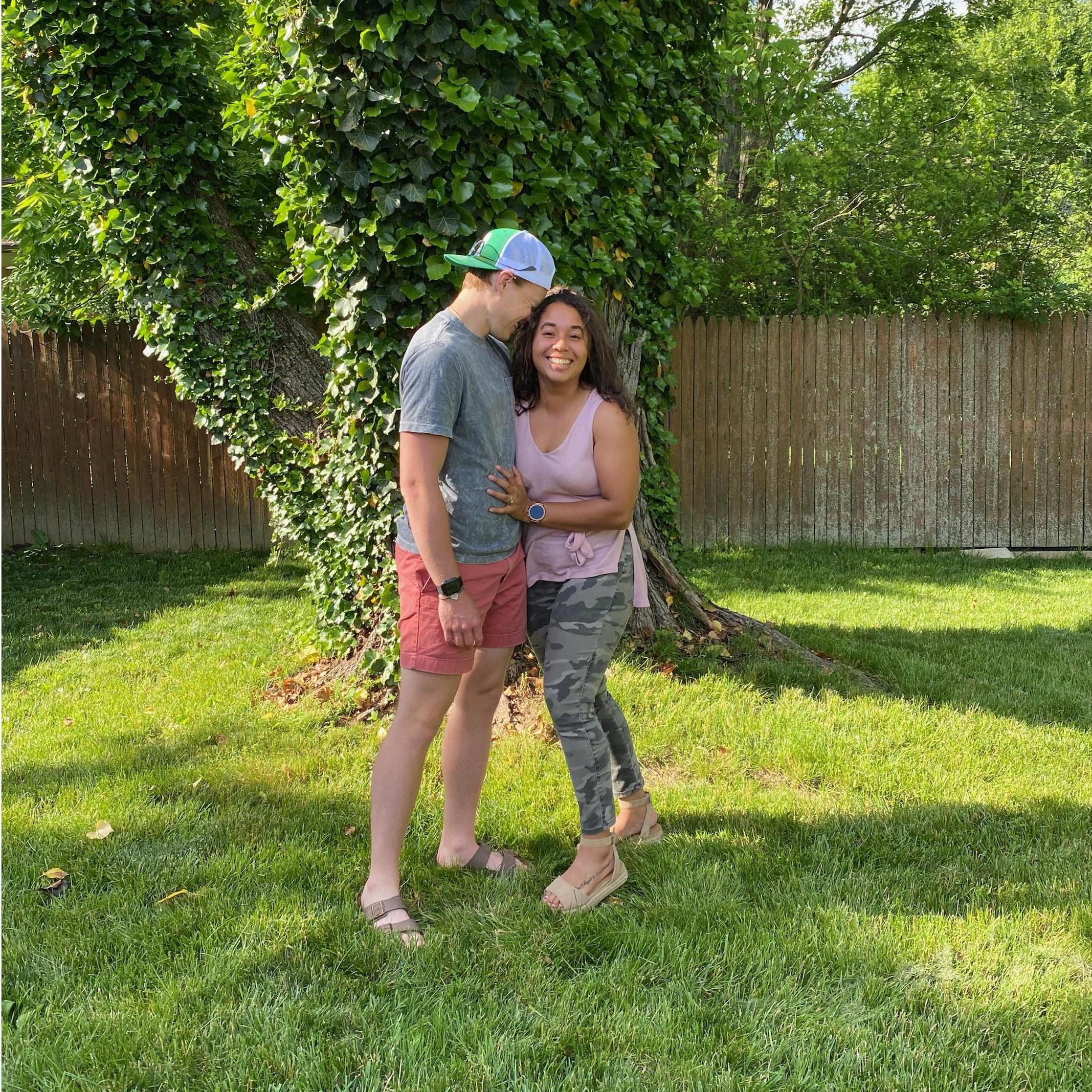 We bought a house, so we needed a cute picture of us, not the house...ha!
