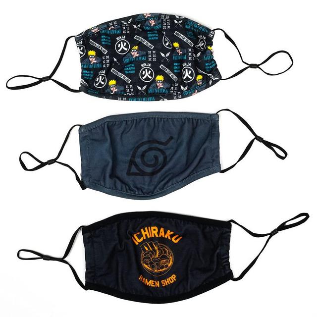 3 Pack Naruto Adult Reusable Cloth Face Masks