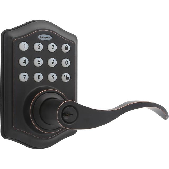 Honeywell Electronic Entry Lever Door Lock- Oil Rubbed Bronze