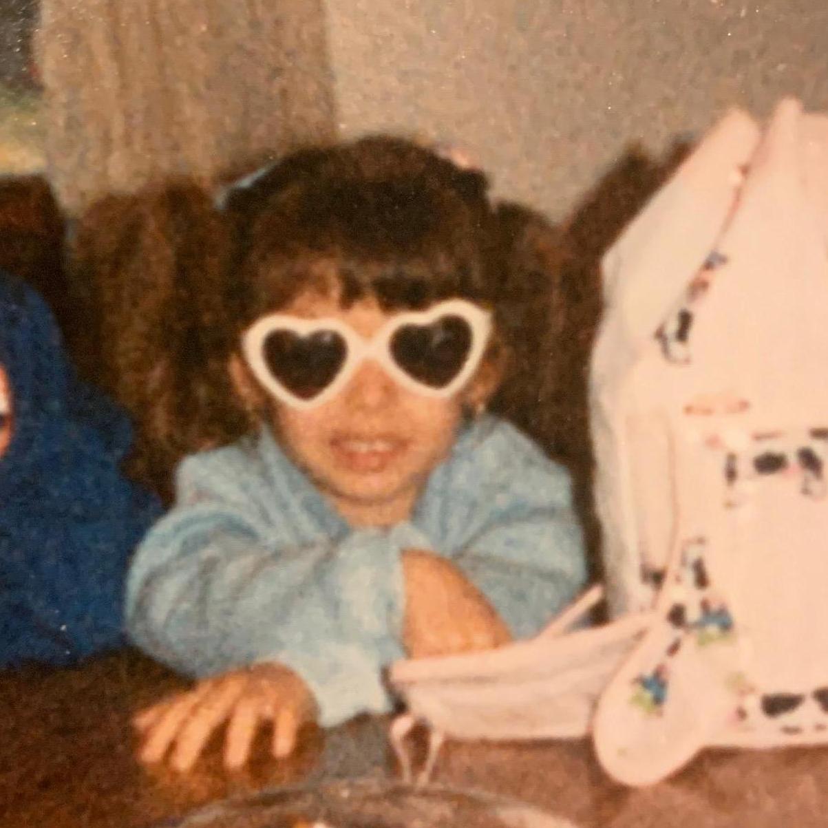 Extra cool with heart shaped shades