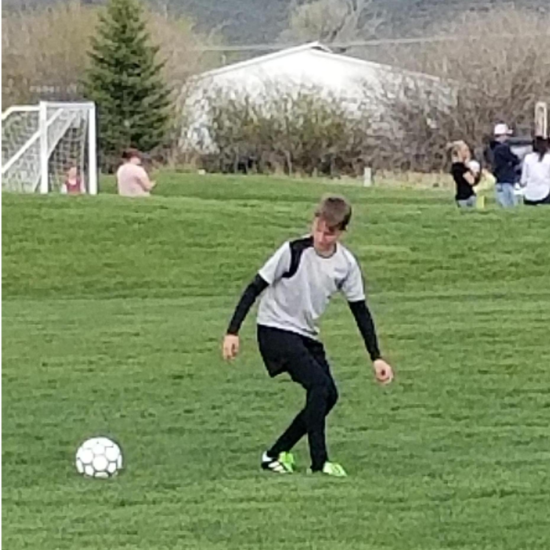 Noah playing soccer - 2018