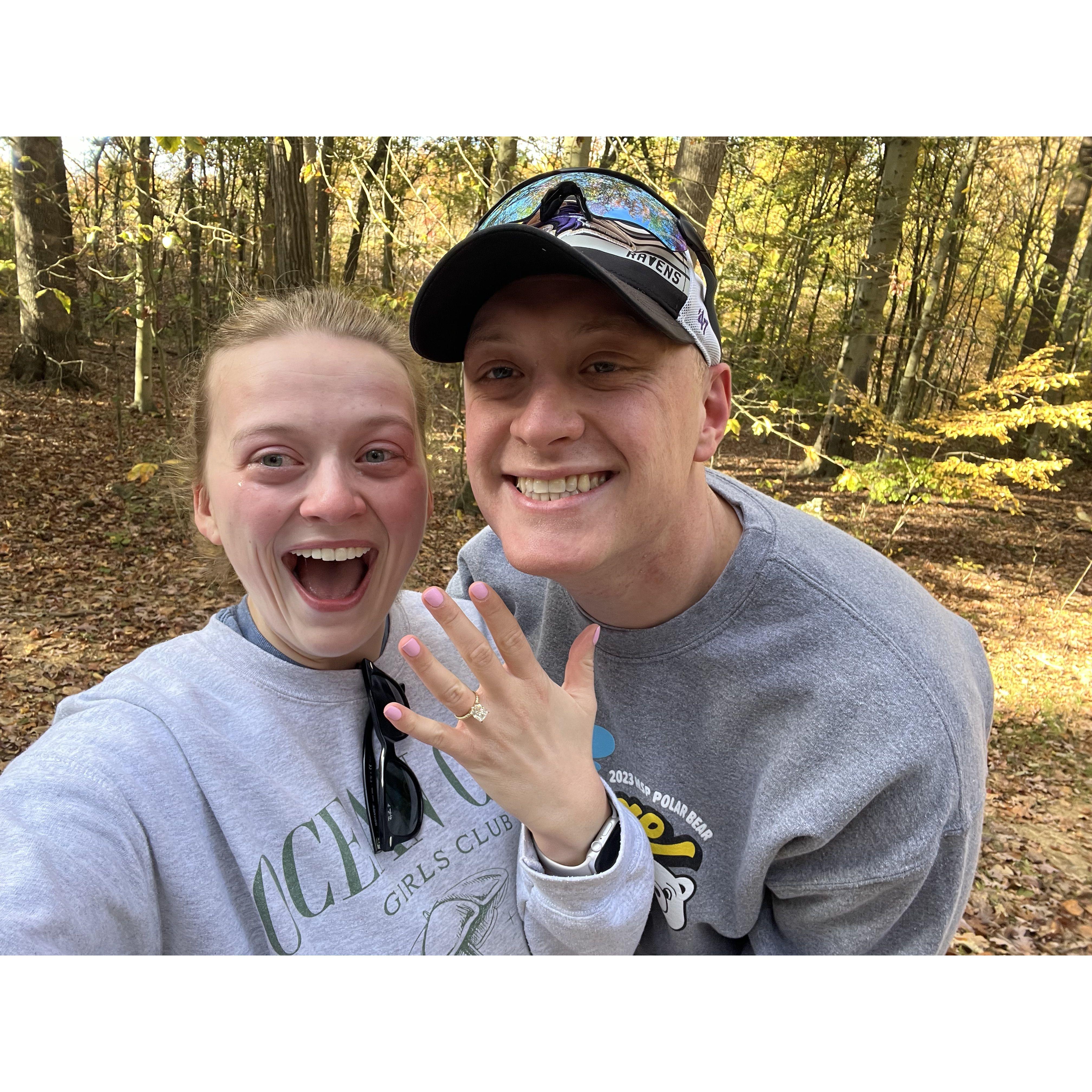 Our first picture as fiancé's!