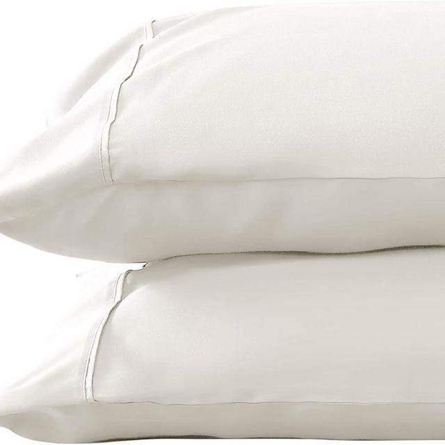 Valeron 100% Tencel Modal Sateen Woven-Luxuriously Soft, Breathable, Cooling Beech Tree Fiber-Pillowcase Set, Standard, White