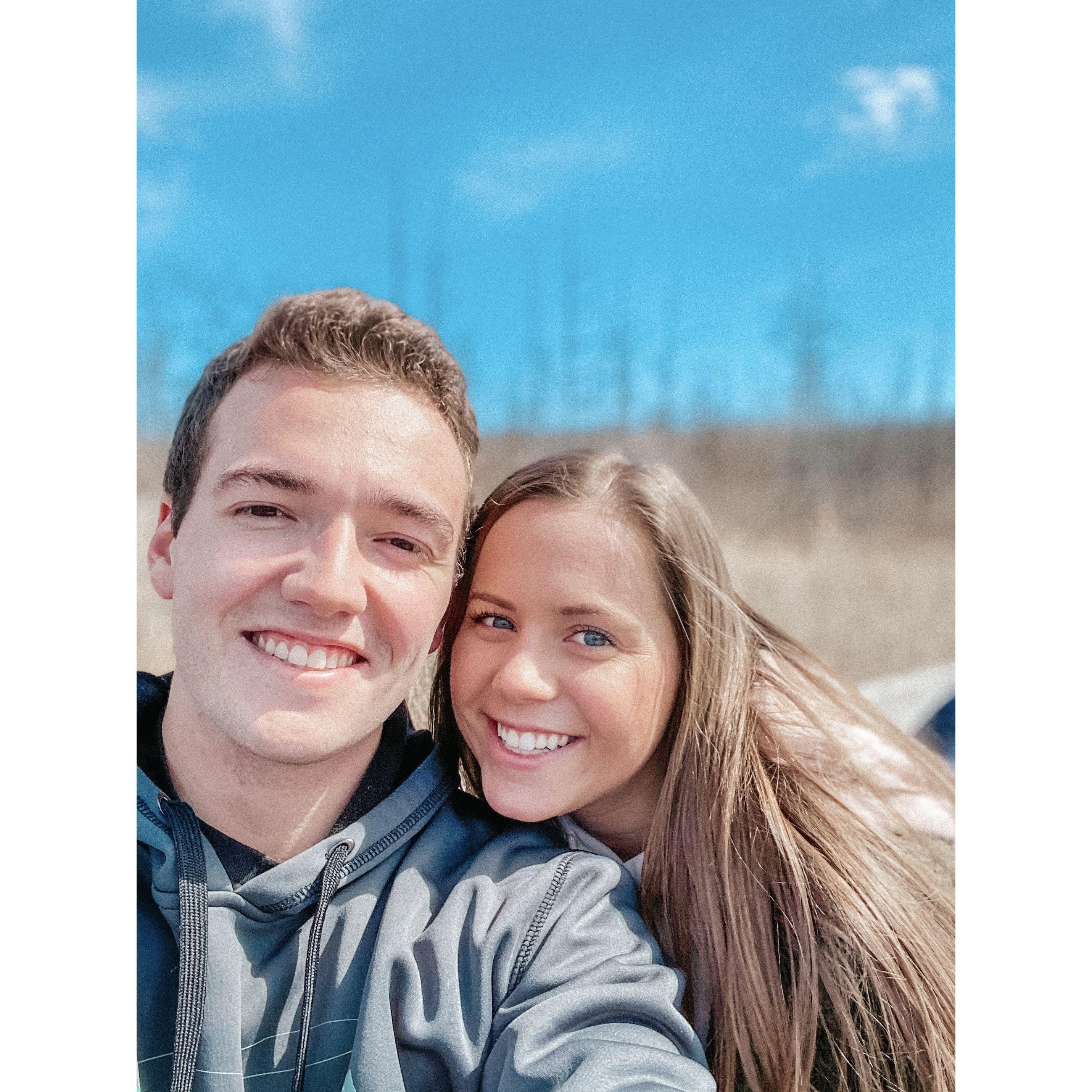 Our first visit post-covid lockdown - a picnic and hike outside!
