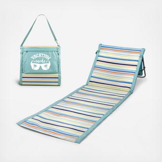 Beachcomber Outdoor Beach Mat & Tote with Sayings