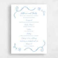 Blue Wedding Program - Hamilton