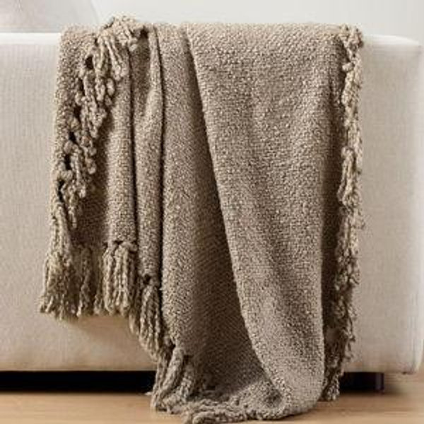 Dreamy Handwoven Fringe Throw - Drizzle
