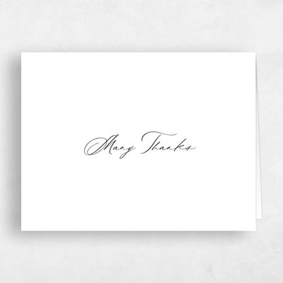 Black Letterpress Wedding Thank You - Richmond Landscape Letterpress