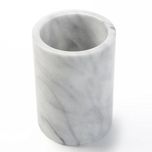American Metalcraft MWC57 Tabletop Marble Wine Cooler, White, 5-Inch Diameter