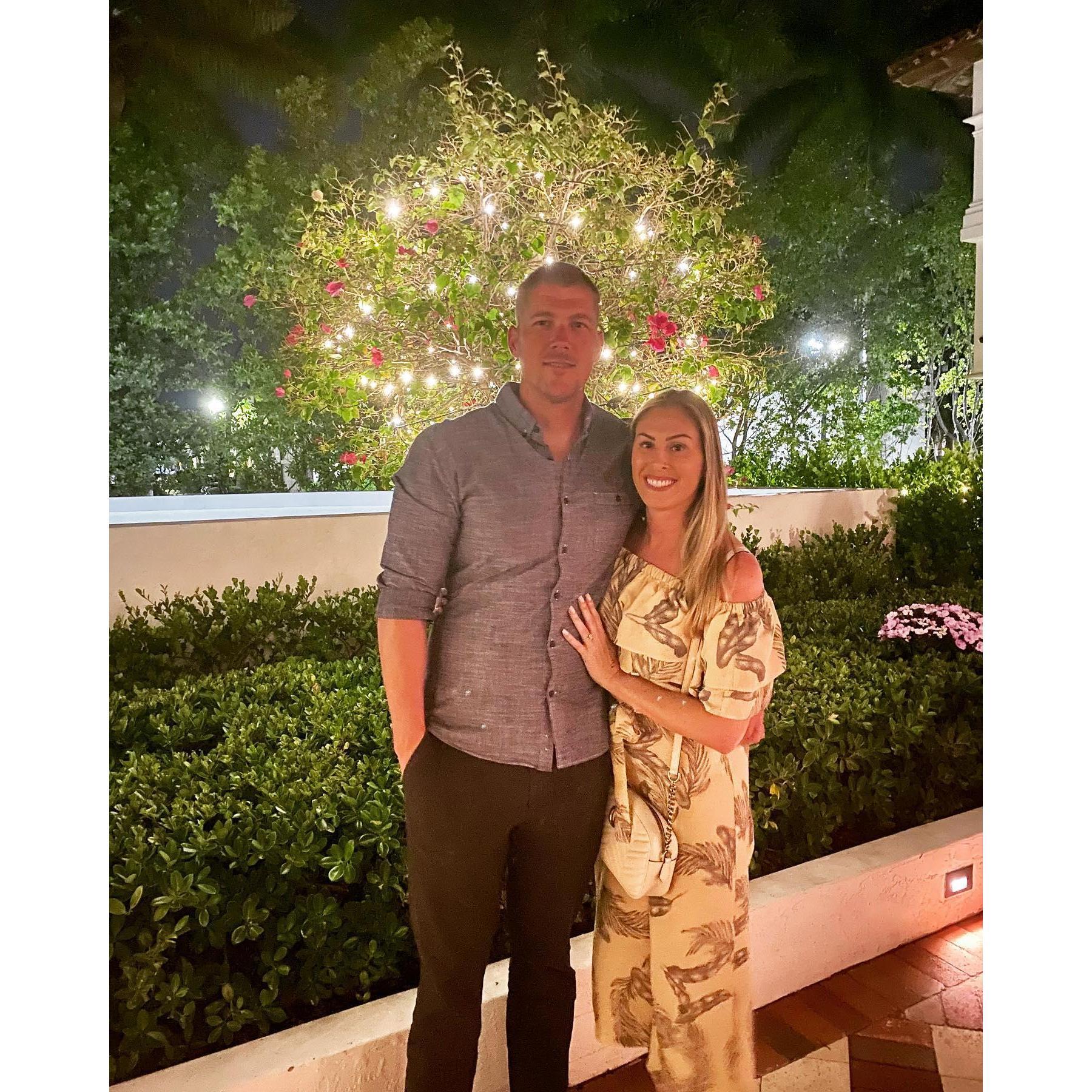 Engagement dinner in Palm Beach.