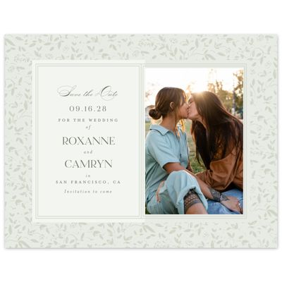 Grassy Sage, Green Wedding Digital Save the Date - Manado Photo