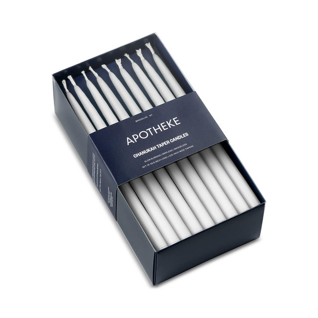 APOTHEKE Chanukah White Taper Candles, Set of 45 - Exclusive