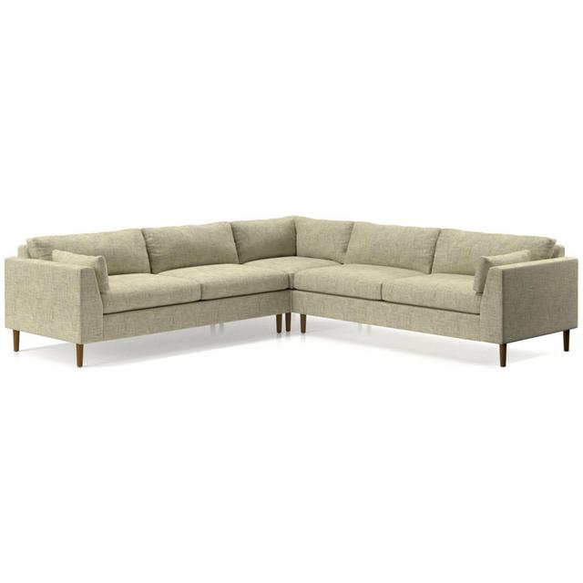 Avondale Wood Leg 3-Piece Sectional