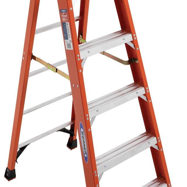 Shop Werner Werner NXT1A00 Fiberglass 6-ft Type 1A- 300-lb Capacity Step Ladder
