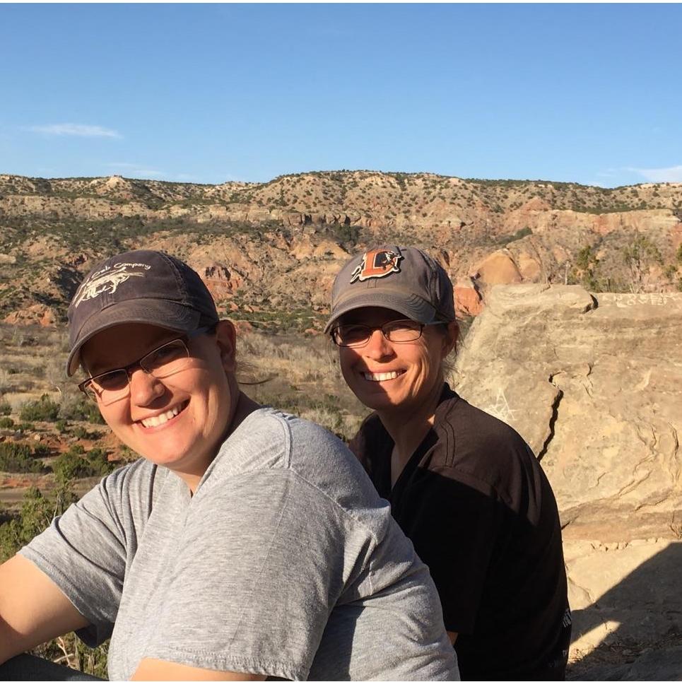 Our first trip to Texas together.  At Palo Duro Canyon, March 2016