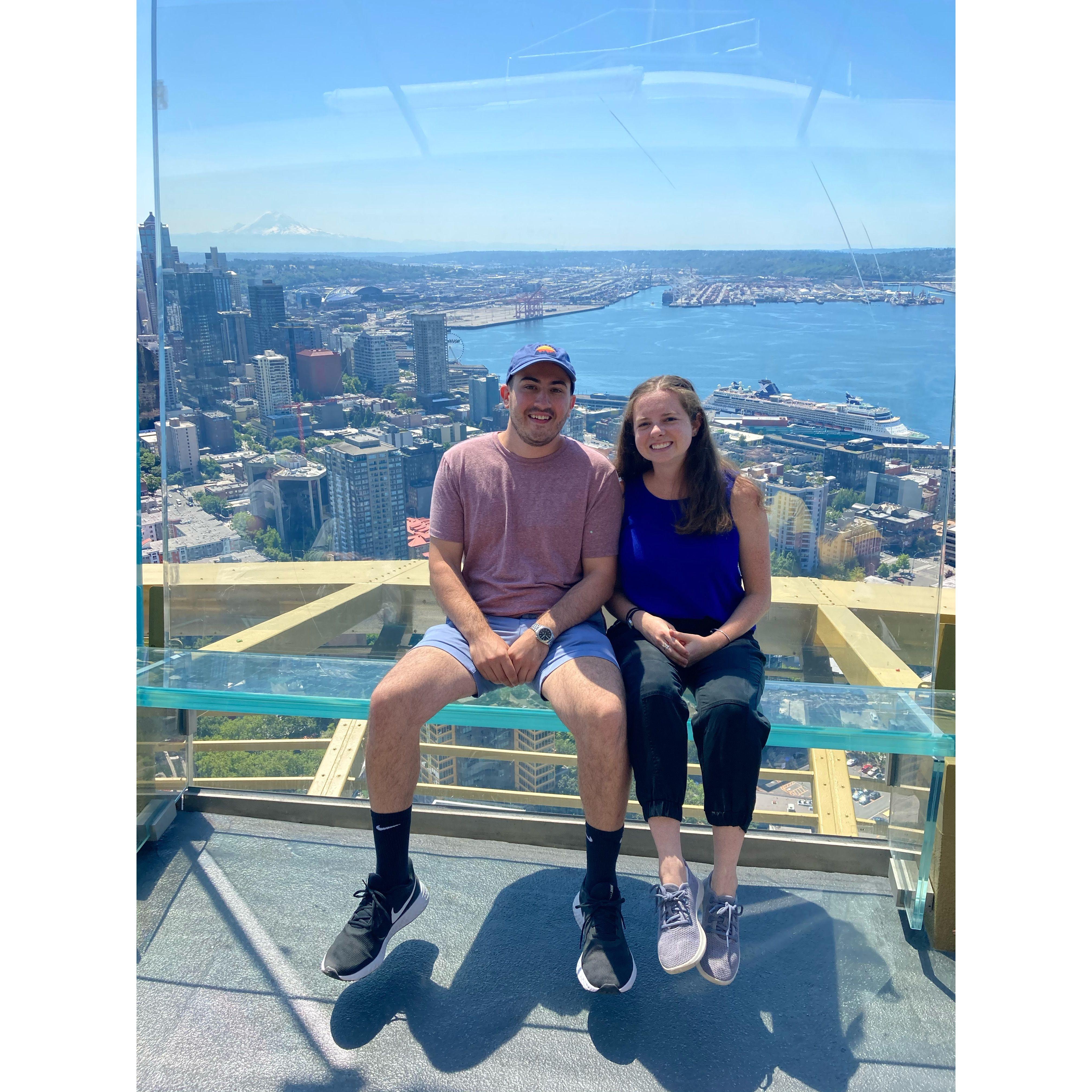 John & Stacy please skip this photo as we are too close to the edge of the Space Needle