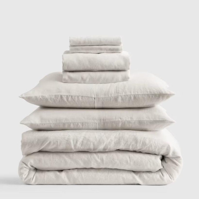 Deluxe Linen Duvet Bundle | Quince in Sand