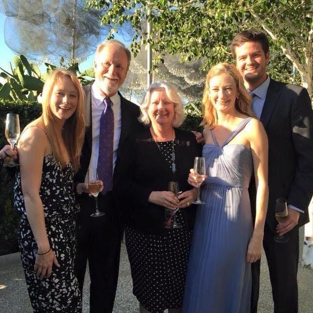 Lindsay's family (Kristin, Ed, Linda) and Lindsay/Ryan at Lauren & Nick's wedding in Sonoma, CA
