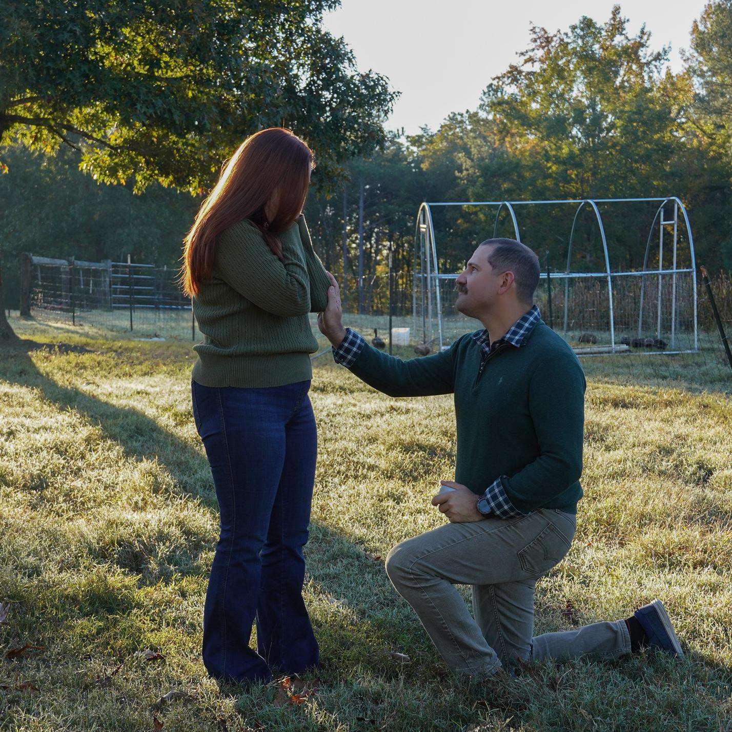 October 20, 2024: Greg surprised Kristen with a proposal and a vintage ring.