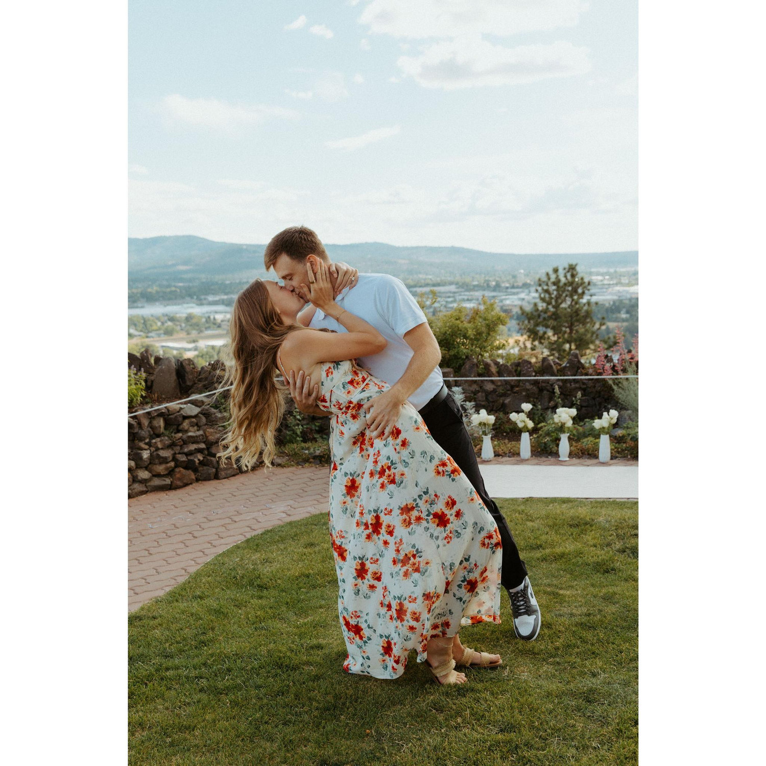 Practicing the dip for the big day!