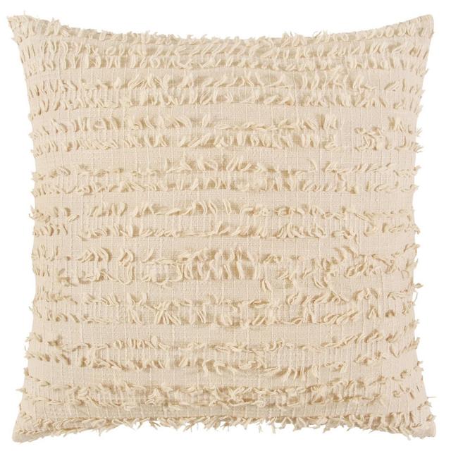 20"x20" Oversize Poly Filled Textured Square Throw Pillow Natural - Rizzy Home