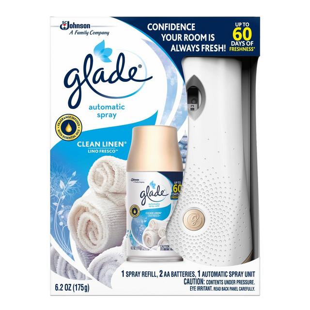 Glade Clean Linen Automatic Spray Starter - 6.2oz