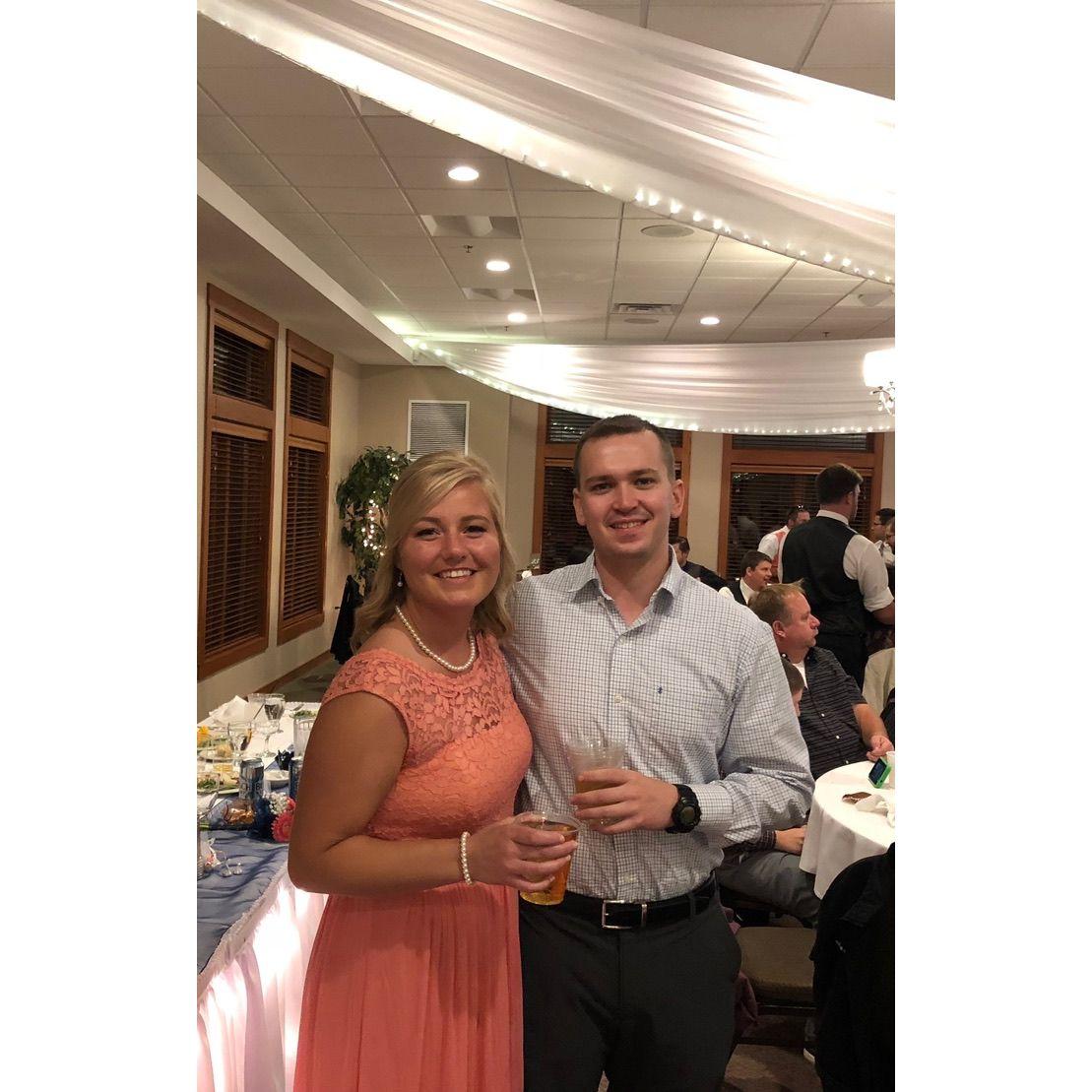 September 2018 at Aubrey's brother Max's wedding.