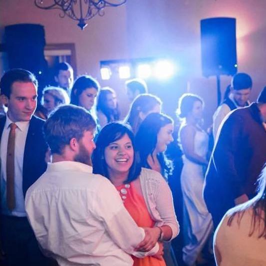 Candid picture of us dancing at friend's wedding
(gorgeous bride Erika in the background), October 2016