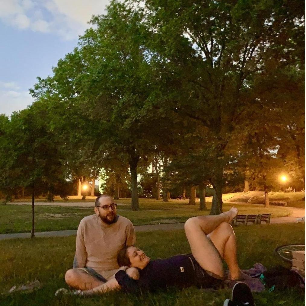 Lounging in Mt. Prospect Park, Brooklyn, NY on June 13, 2020.