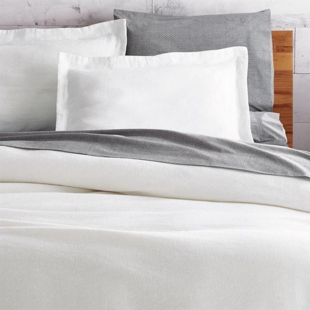 Weekendr White Chambray Duvet Cover Full/Queen