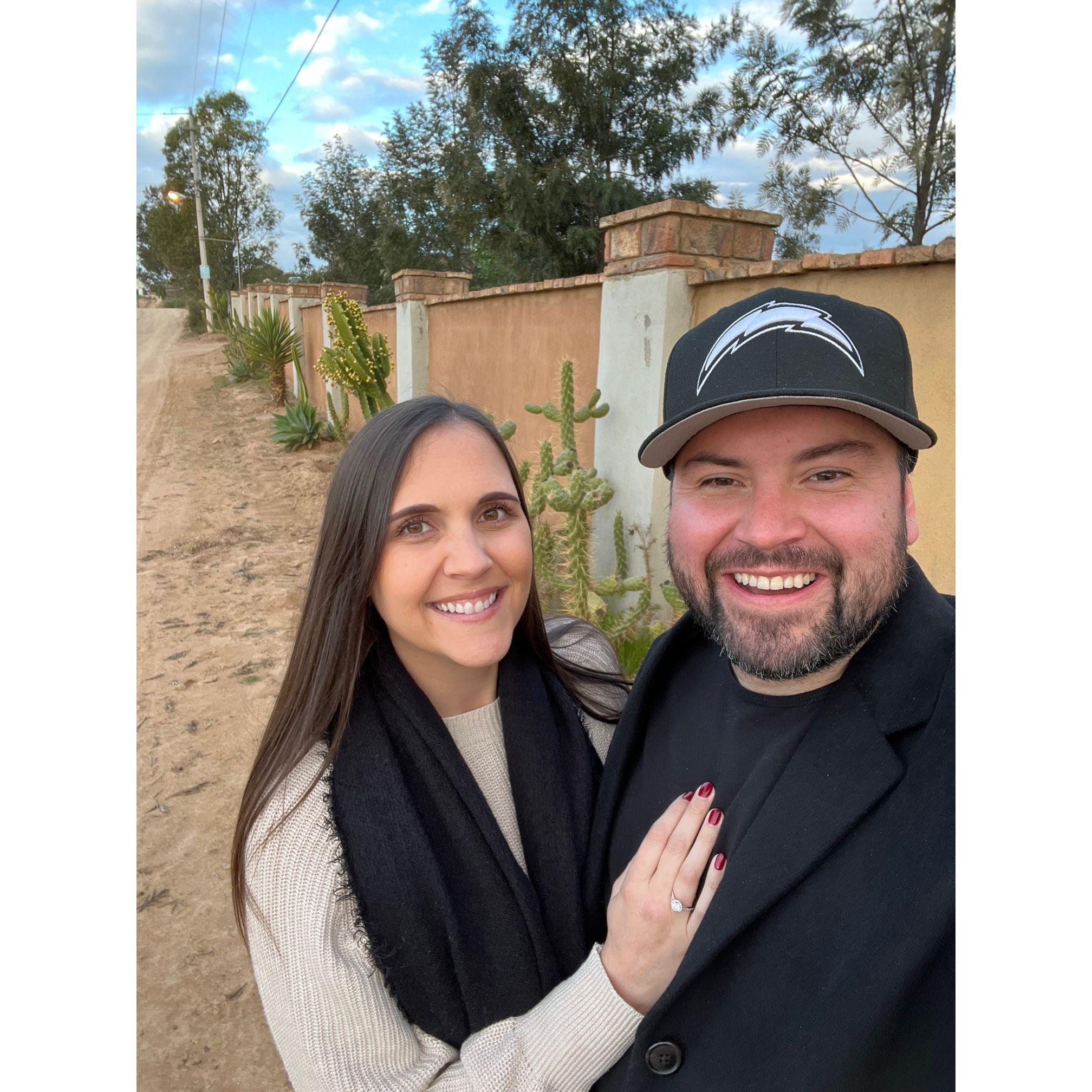 Valle de Guadalupe, Mexico- the weekend of our engagement.