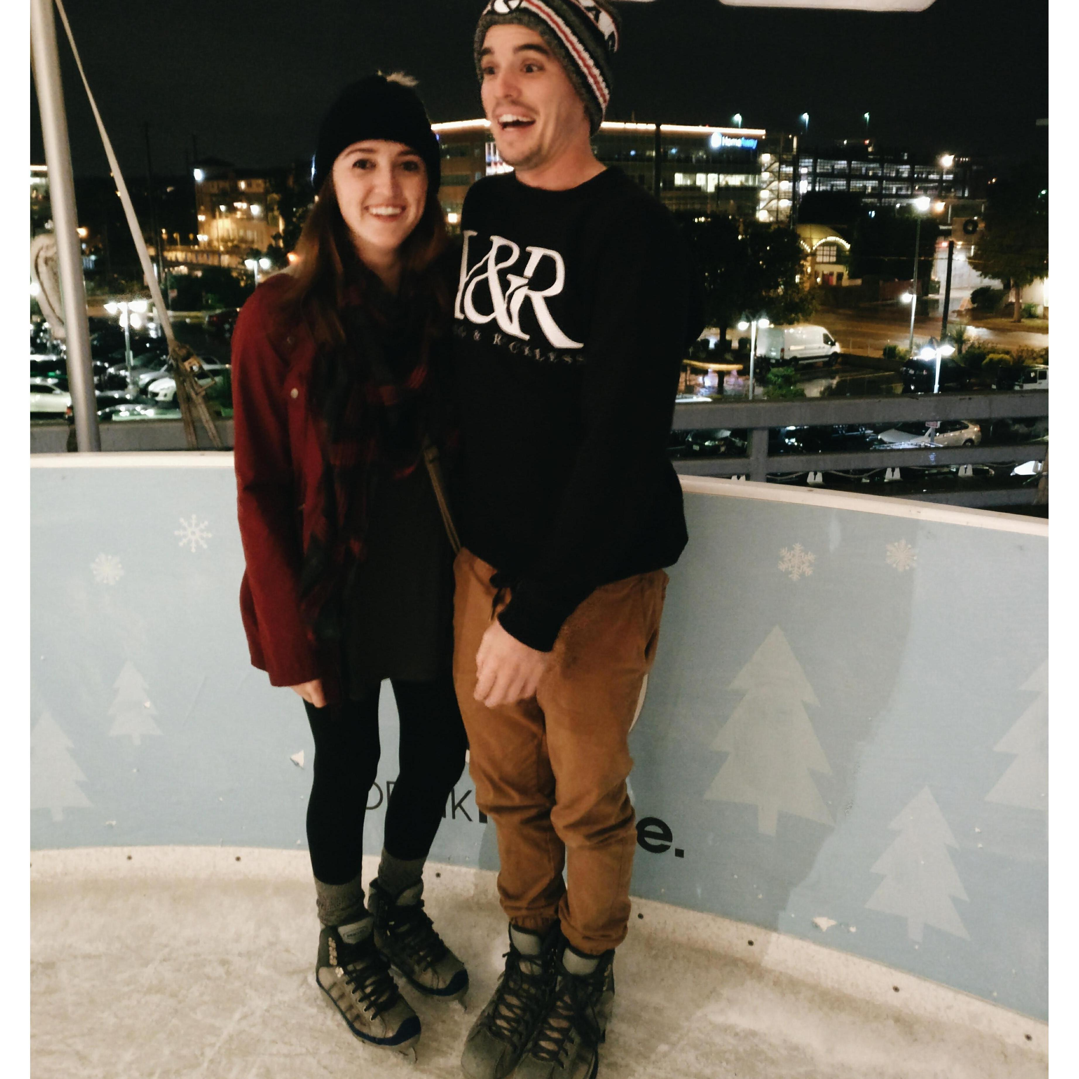 2016: Justin's first time ice skating (does it show?)