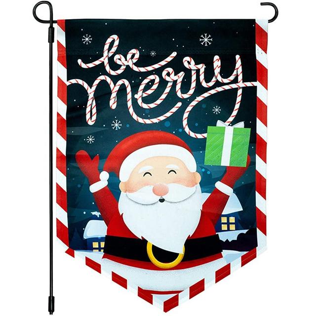 Joyousa Christmas Garden Flag - 12x18 Christmas Flag Outdoor - Weather Resistant - Artist Rendered Xmas Christmas Garden Flags Double Sided - Winter Yard Decorations Holiday Banners Outdoor