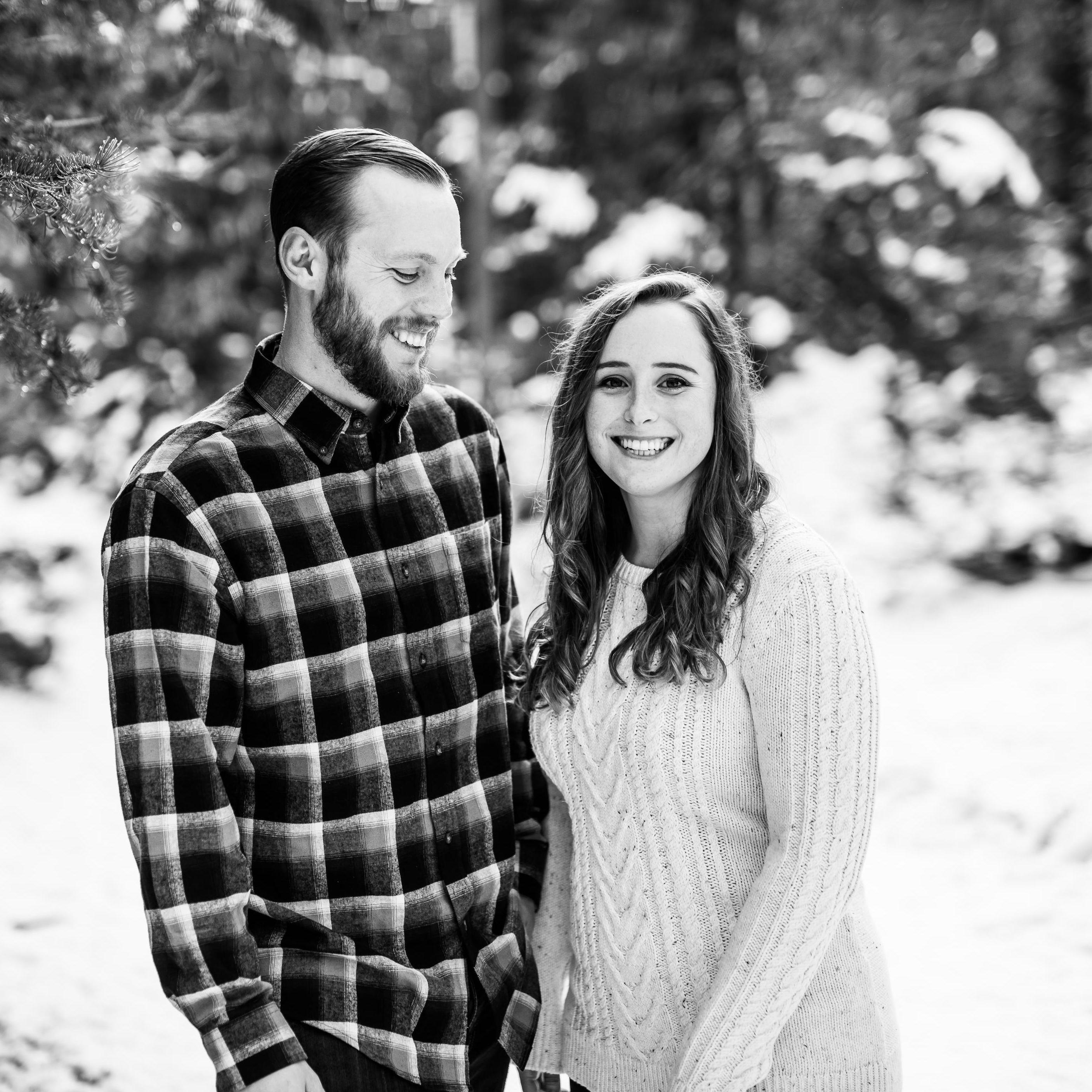 Our first date was a hike through the snow at Angel's Rest in the Columbia River Gorge