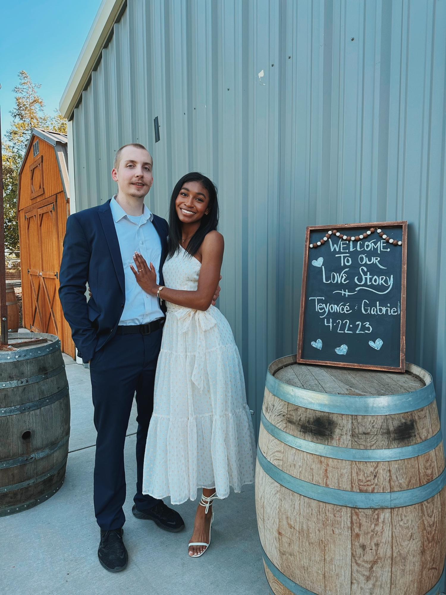 Us at our Engagement Party