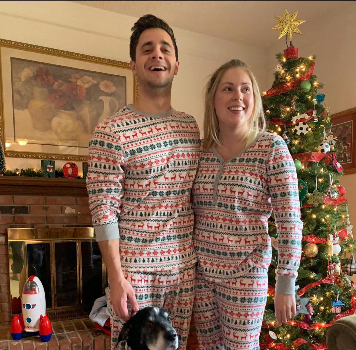 Our yearly Christmas tradition, matching pj's!