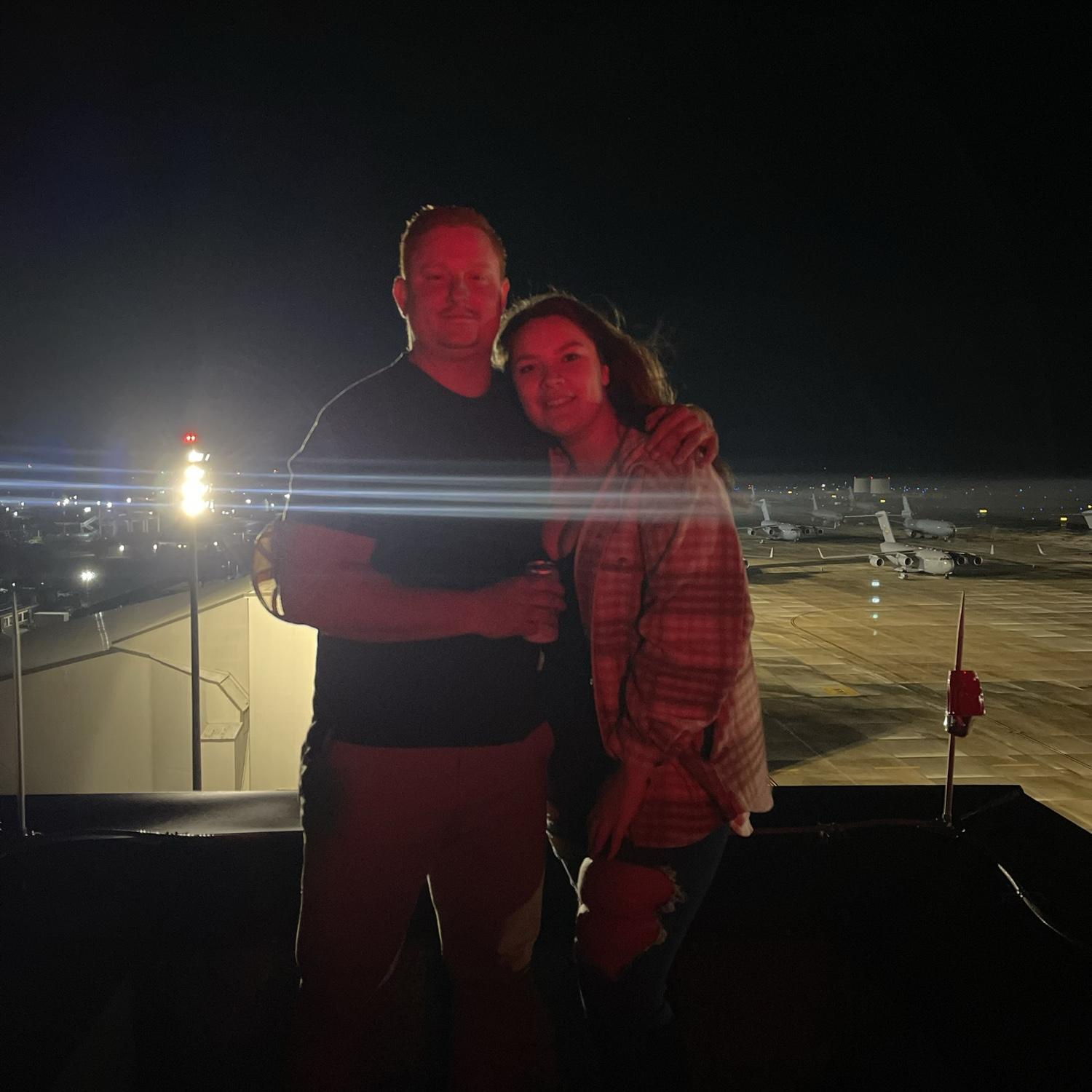 Went up to the top of the hanger at McGuire at the Christmas party to overlook the flight line