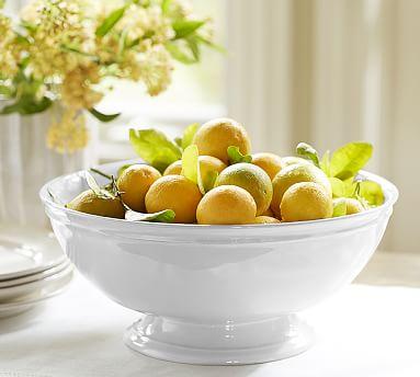 Cambria Stoneware Footed Serving Bowl