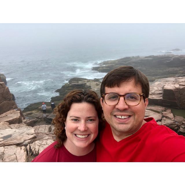 At Thunder Hole, one of our favorite spots in Acadia! Check it out!