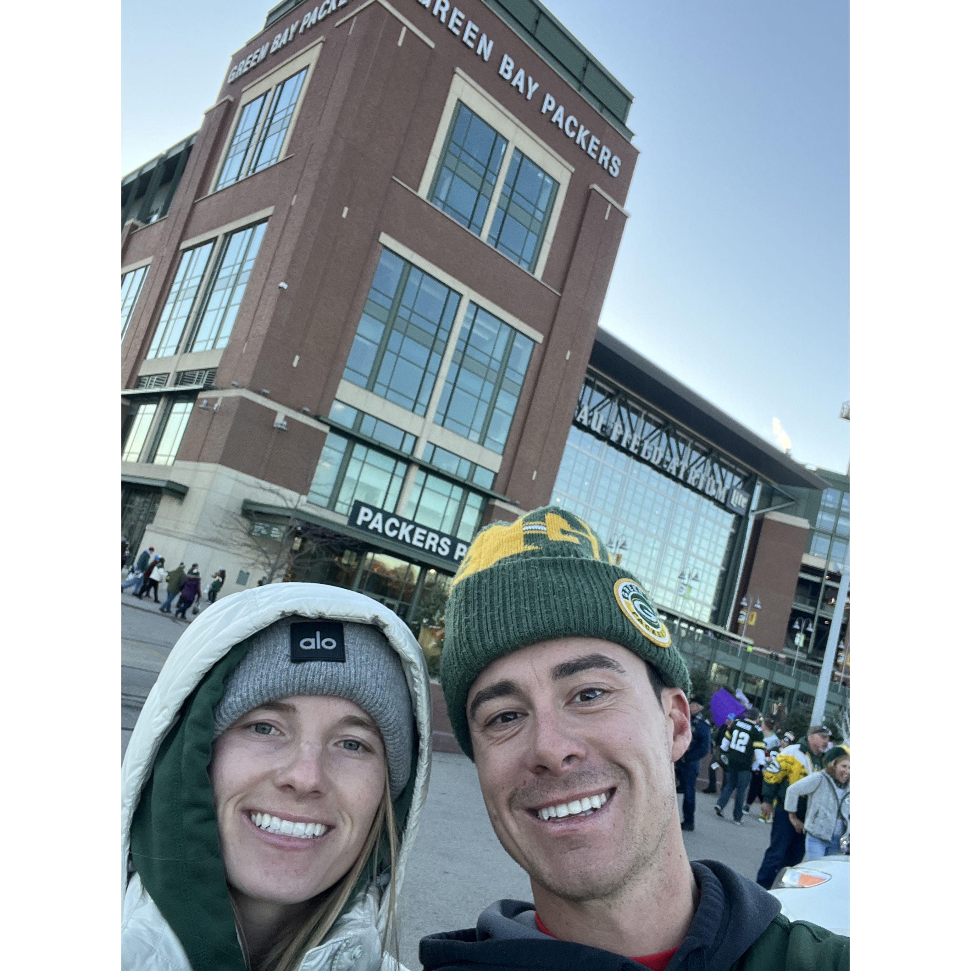 Alix's first game at Lambeau Field