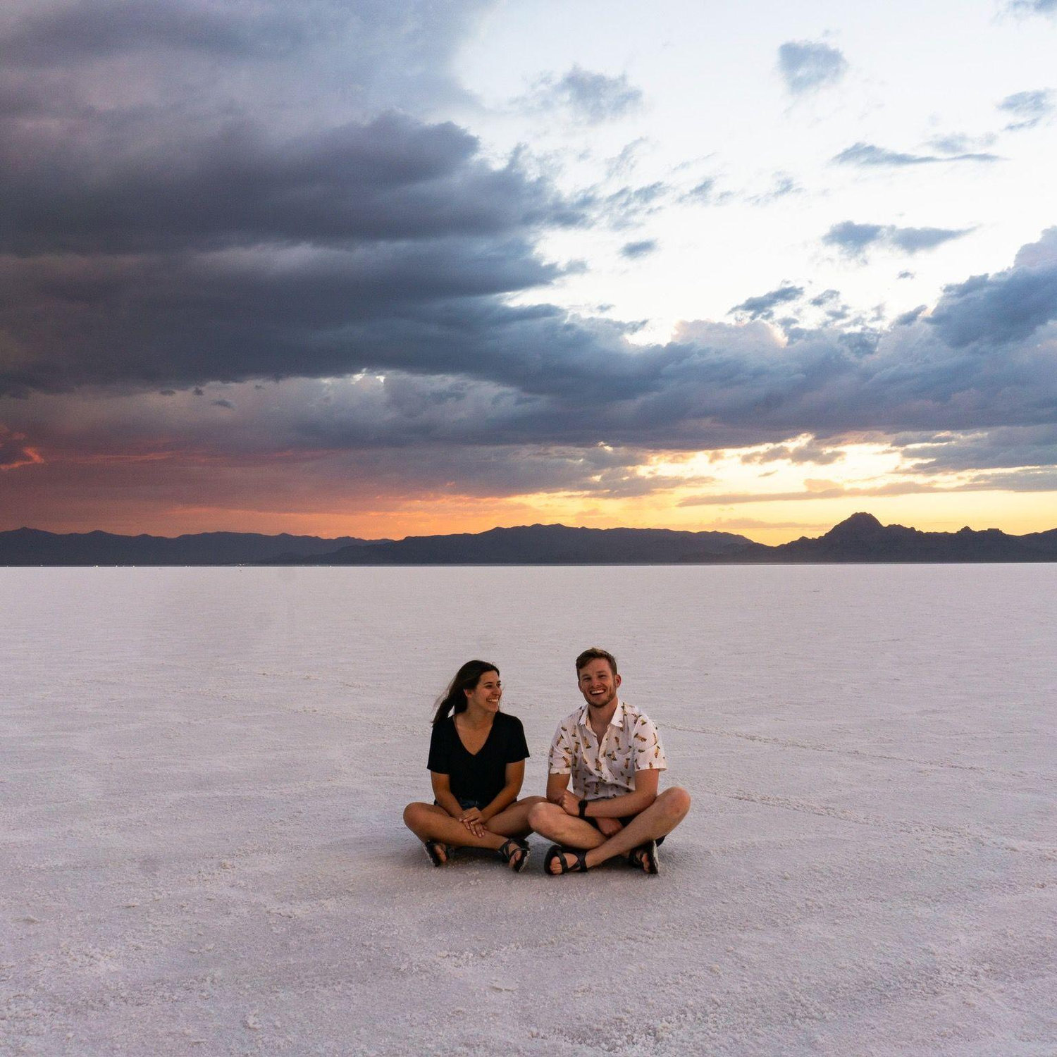 Salt Flats - a huge lighting storm rolled in