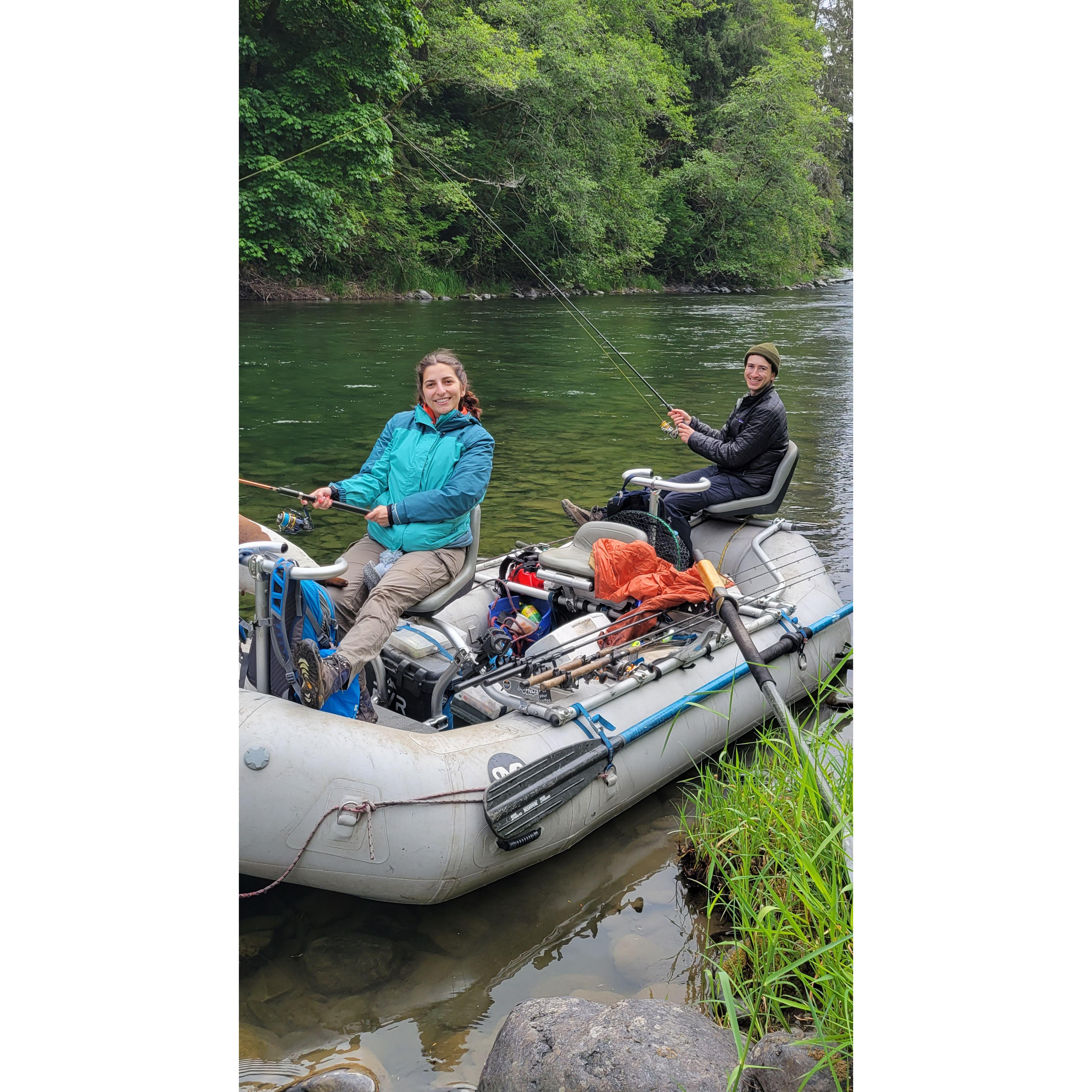 Fishing on the Hoh River in WA