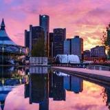 Detroit River Walk, near Bridge