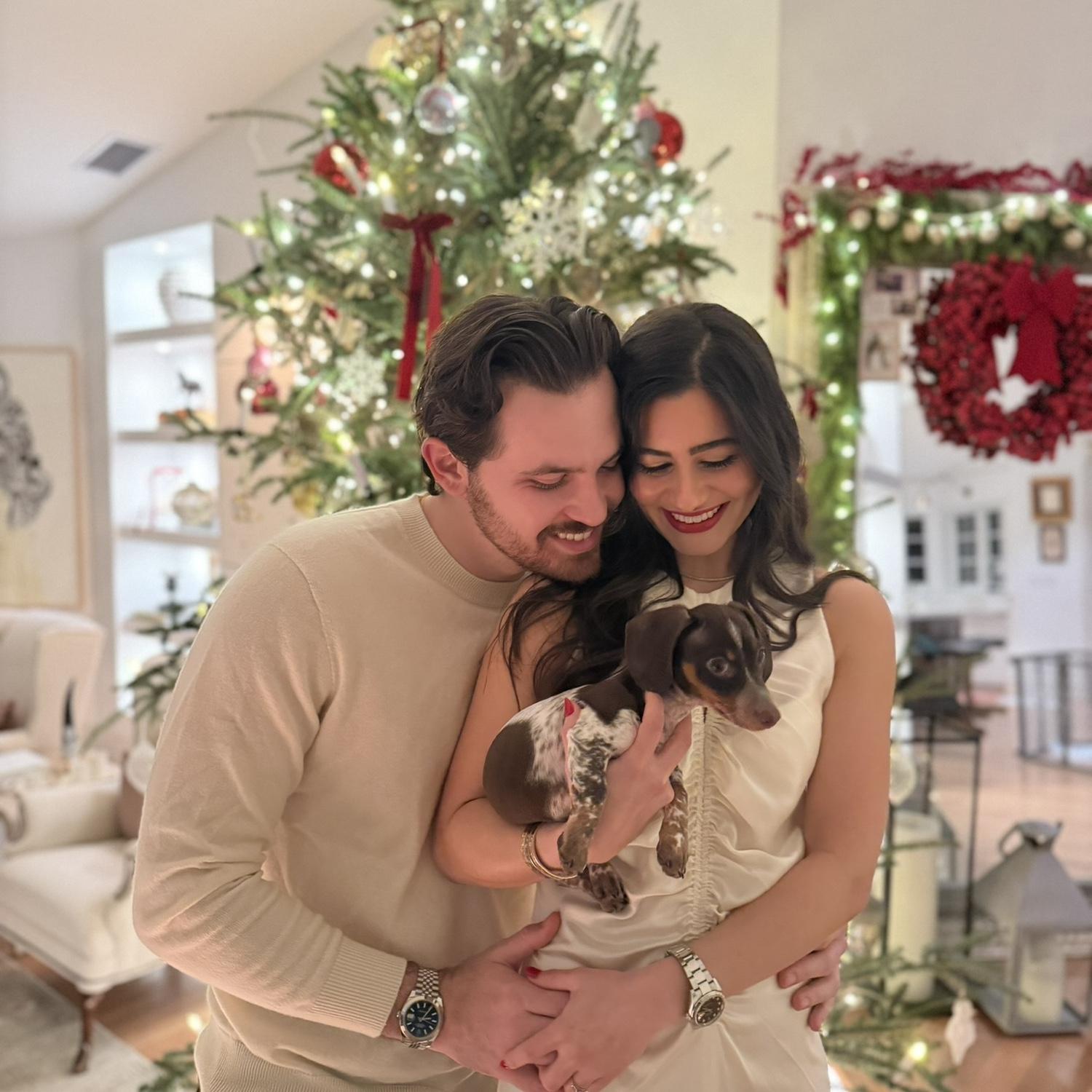 Our first Christmas with Winston!